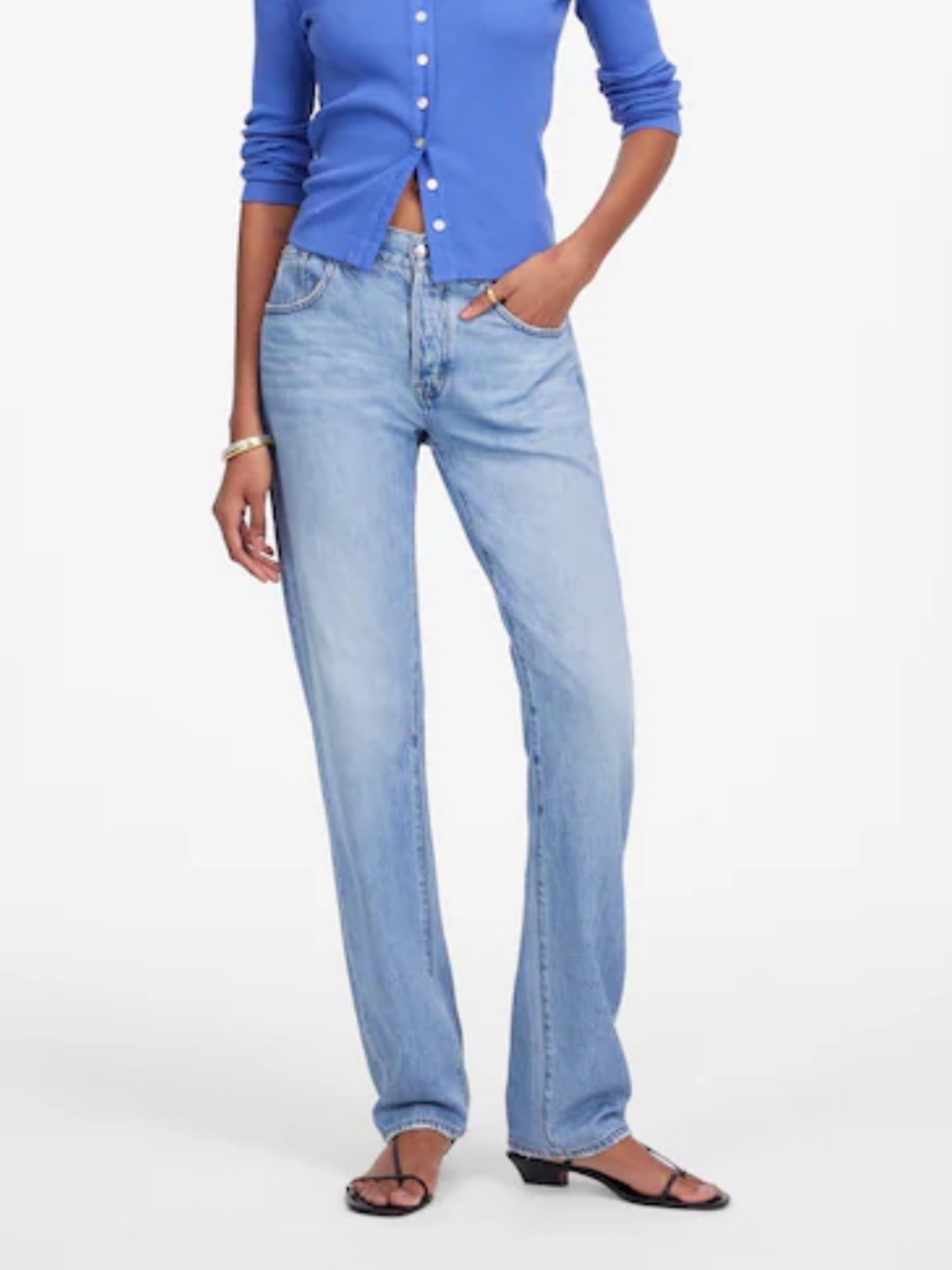 Madewell The Dean Easy Straight Jeans Women’s 24 Northridge Wash Airy Denim